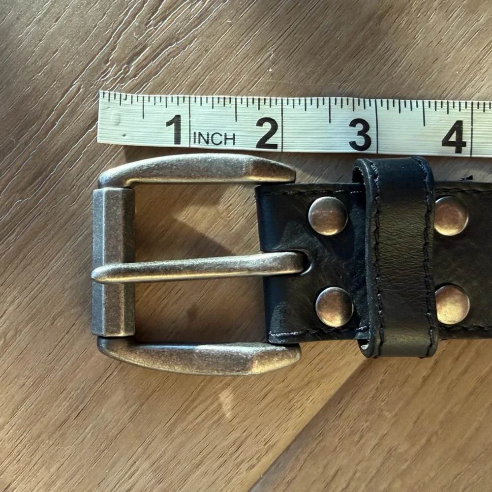 Dickies Black Leather Belt Embossed Logo SIZE 2X